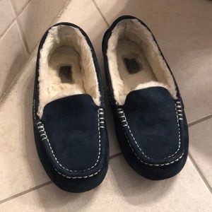 Navy suede Ugg slippers